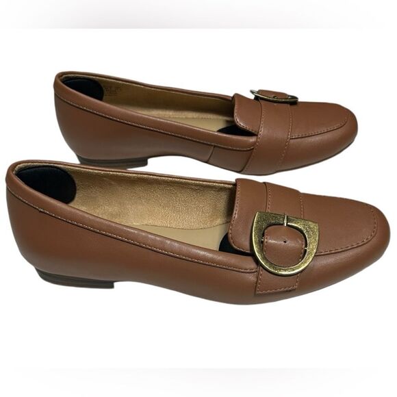 Naturalizer Kayden Moc Vegan Leather Loafer Faux Leather Flats Buckle Slip on - Picture 7 of 13